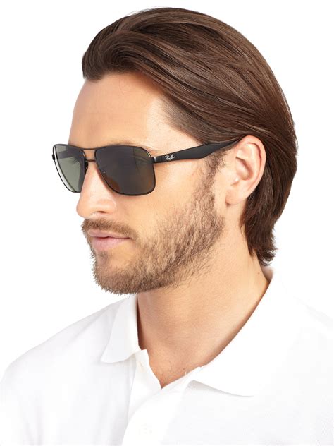 black designer aviator sunglasses|ray ban sunglasses men black.